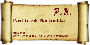 Pavlicsek Marinetta névjegykártya